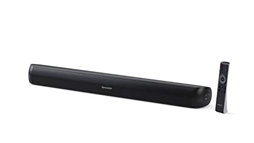 Sharp HT-SB107 2.0 Barra de Sonido Cine en casa Bluetooth, HDMI ARC/CEC, USB Playback y 90W de Potencia Total, 65cm, Color Negro
