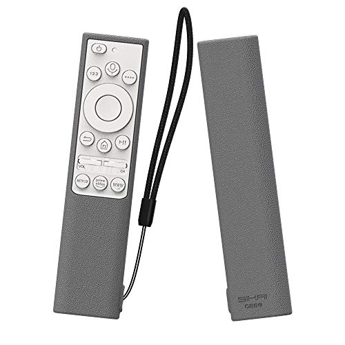 SIKAI CASE Ajustado Adapta Mando Funda de Silicona Compatible con 2019 Samsung Remote BN59-01311G / BN59-01311B TM1990C Anti-caída Carcasa de Protección a Prueba de Golpes (Gris Blanco)