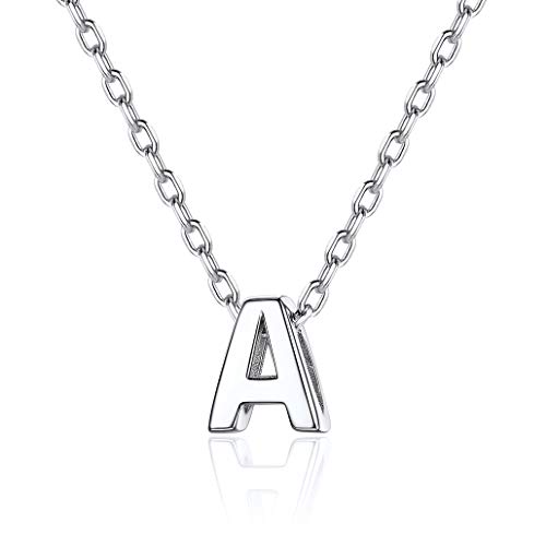 Silvora Collar Letras Plata A Letra Colgante Mujer Collar Colgantes Iniciales Plata de Ley Hombre Silvora Collar Letras Plata A Letra Colgante Mujer Collar Colgantes Iniciales Plata de Ley Hombre