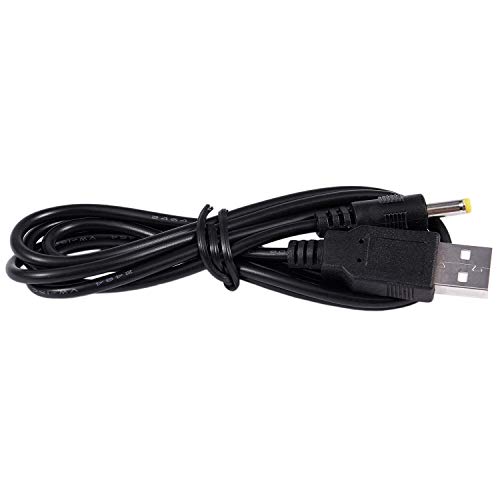 SODIAL Alta velocidad USB 2.0 A macho a 4.0 mm x 1.7 mm DC Cable de alimentacion 3Ft Negro