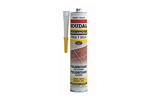 Soudal M123119 - Masilla poliuretano pega y sella 300 ml gris