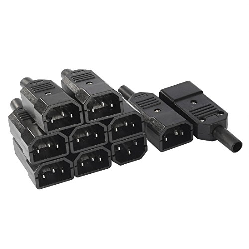 sourcing map 10uds CA 250V 10A IEC320 C14 3 Clavijas Enchufe Macho Conector Adaptador Montaje en Panel Recableable sourcing map 10uds CA 250V 10A IEC320 C14 3 Clavijas Enchufe Macho Conector Adaptador Montaje en Panel Recableable