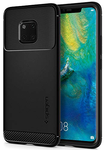 Spigen Funda Rugged Armor Compatible con Huawei Mate 20 Pro, Absorción de Choque Resistente y diseño de Fibra de Carbono - Negro Spigen Funda Rugged Armor Compatible con Huawei Mate 20 Pro, Absorción de Choque Resistente y diseño de Fibra de Carbono - Negro