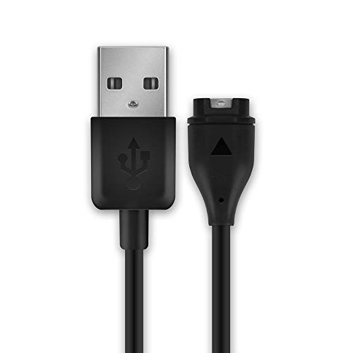 subtel® Cable USB dato () Compatible con Garmin Fenix 6, 5, 5X, 5X Plus, 5S, 5S Plus/Vivoactive 4, 3, 3 Music/Vivosport/Forerunner 245, 245 Music (a USB A (Standard USB)) Cable de Carga Negro