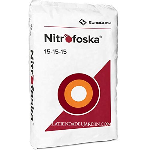 Suinga ABONO Fertilizante Nitrofoska Triple 15, Saco 25 Kg. Adaptado para Cubrir la mayoría de Necesidades en Todos los Cultivos. 15% Nitrógeno, 15% Fósforo, 15% Potasio, 5% Azufre