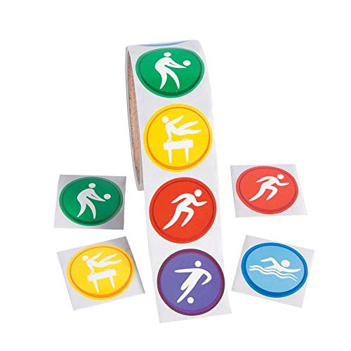 Summer Games Style Sports Sticker Roll - 100 pc by Party Supplies