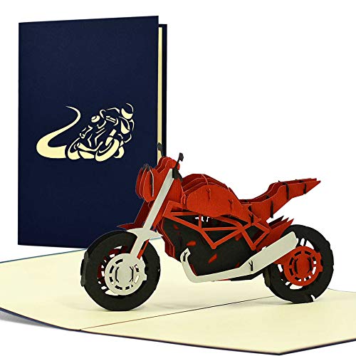 Tarjeta de cumpleaños para moto | 3D Pop-up I Idea de regalo para motoristas | Tarjeta de felicitación o cupón para carné de conducir, Enduro, Dirtbike, T21
