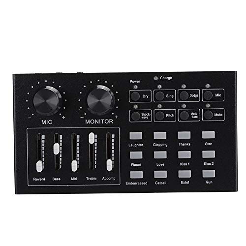 Tarjeta de sonido portátil en vivo, cambiador de audio/voz, múltiples efectos de sonido divertidos, juego en vivo, artefacto, Sound Blaster para computadora, tableta, teléfono, grabación, karaoke, tra Tarjeta de sonido portátil en vivo, cambiador de audio/voz, múltiples efectos de sonido divertidos, juego en vivo, artefacto, Sound Blaster para computadora, tableta, teléfono, grabación, karaoke, tra
