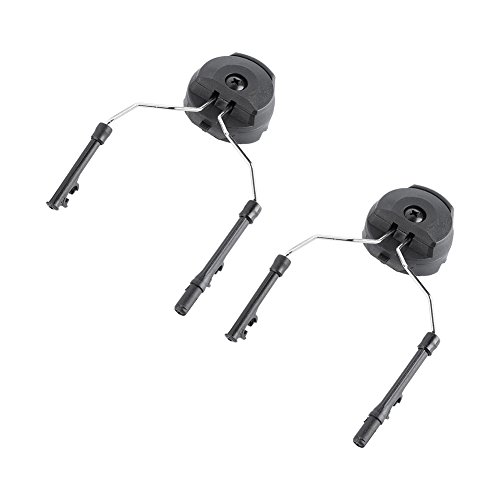 Tbest Arc Rail Adapter, 2 Pcs Adaptador de Riel de Casco Helmet Rail Adapter Adaptador de Carril de Casco Táctico Rápido ARC Adaptador de Riel de Auriculares para Peltor ACH MICH IBH