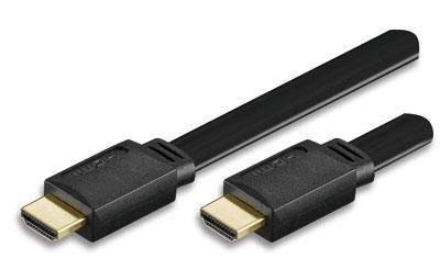 Techly HDMI HS,Ethernet, Flachk. SW 5 m