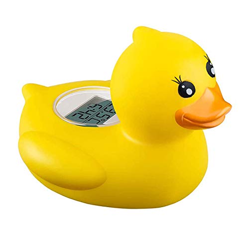 Termómetro de Baño bebe, Cute Baby Duck Termómetro digital Baño Juguete flotante Probador de temperatura del agua Termómetro de habitación Juguete flotante para baño en la bañera Piscina con alarma