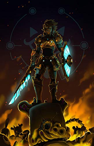 The Legend of Zelda Breath of The Wild Link 60cm x 92cm 24inch x 37inch Waterproof Poster *Anti-Fading* 0WP/981197707