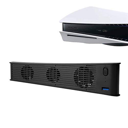 Thlevel Ventilador de Refrigeración para PS5, Ventilador de Refrigeración Externo USB para Playstation 5 Digital Edition e Ultra HD, Ventilador de Disipación para PS5 con Puerto USB