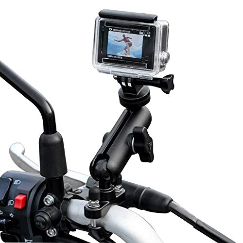 TKOOFN Soporte de Bicicleta / Motocicleta para GoPro Cámara, Montaje para Manillar de Metal Ajustable Giratorio de 360 Grados para GoPro Hero 7/6/5/4/3+/3/2 Sesión, Canon Nikon Sony Cámara de Acción TKOOFN Soporte de Bicicleta / Motocicleta para GoPro Cámara, Montaje para Manillar de Metal Ajustable Giratorio de 360 Grados para GoPro Hero 7/6/5/4/3+/3/2 Sesión, Canon Nikon Sony Cámara de Acción