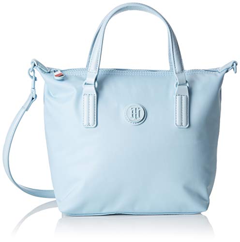 Tommy Hilfiger - Poppy Small Tote, Bolsos totes Mujer, Azul (Omphalodes), 23x15x22 cm (B x H T)