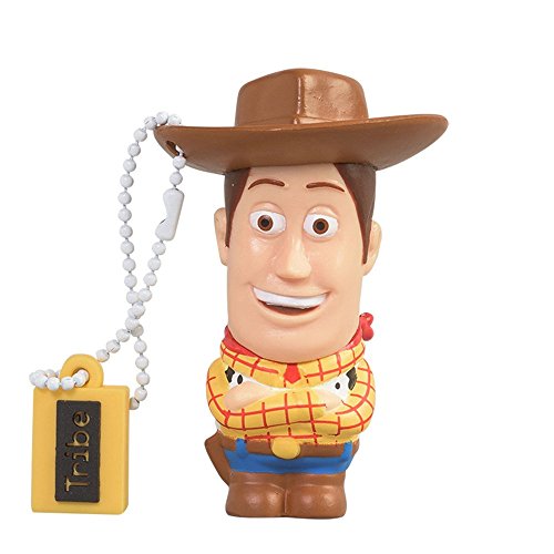 Tribe Disney Pixar Toy Story Woody - Memoria USB 2.0 de 16 GB Pendrive Flash Drive de Goma con Llavero, Multicolor