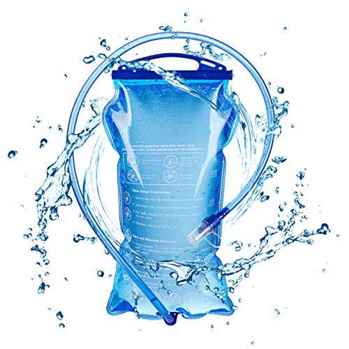 TRIWONDER TPU Bolsa de Agua Soft Flask 1.5-2-3L Vejiga de Hidratación Deportivas sin BPA a Prueba de Fugas Ideal para Mochila de Hidratación para Correr Ciclismo Senderismo (1.5L)