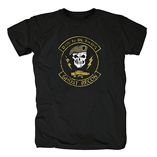 TSP 5th Recon Gamer Ghost Egoshooter - Camiseta para hombre negro XXXXL