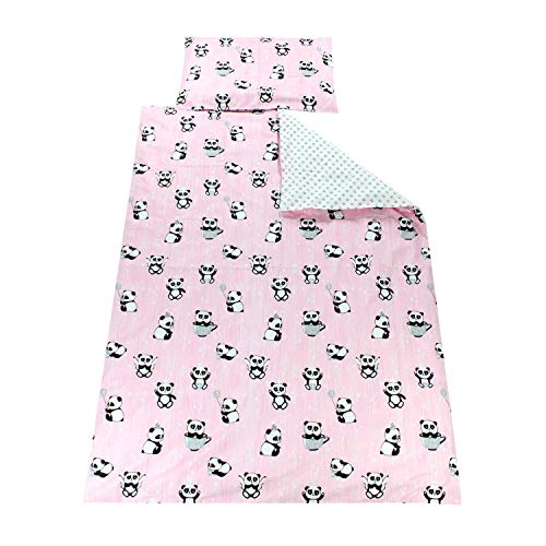 TupTam Juego de Ropa de Cama para Niños, de 2 Piezas, Panda Rosa, 135x100 cm