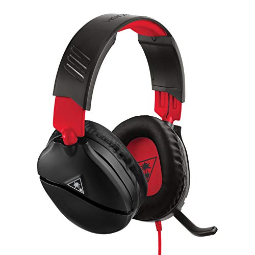 Turtle Beach Recon 70N Auriculares Gaming Nintendo Switch, PS4, PS5, Xbox One y PC, Negro/Rojo