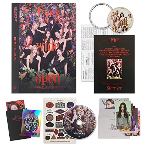 TWICE 2nd Album - EYES WIDE OPEN [ STORY ver. ] CD + Photobook + Message Card + Lyric Poster + Sticker + Photocards + THE MOST CARD + PHOTOCARD SET + OFFICIAL POSTER + FREE GIFT