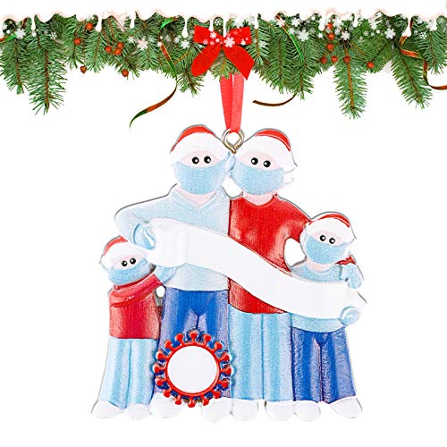 UFLF Adornos Colgantes Navideños Adornos Sobrevivido Familia para Árbol Navidad Ornamentos Fiesta Decoracion Temporada Accesorios de Resina para Casa Oficina