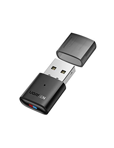 UGREEN USB Transmisor Bluetooth 5.0, Dongle Bluetooth A2DP Estéreo Compatible con PS5, PS4, PS4 Pro, Nintendo Swtich, Laptop, Adaptador Audio Bluetooth Doble Enlace a Altavoces,Auriculares Bluetooth