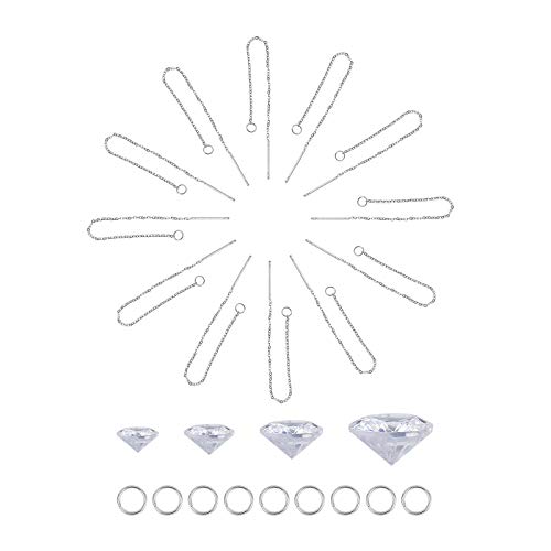 UNICRAFTALE 16pcs 90 mm Hilos de Oreja de Acero Inoxidable Hipoalergénicos 4/6/8/10 mm 16pcs Colgantes de Circonita Cúbica Y 20pcs Anillos de Salto Enhebrador de Pendientes de Gota UNICRAFTALE 16pcs 90 mm Hilos de Oreja de Acero Inoxidable Hipoalergénicos 4/6/8/10 mm 16pcs Colgantes de Circonita Cúbica Y 20pcs Anillos de Salto Enhebrador de Pendientes de Gota