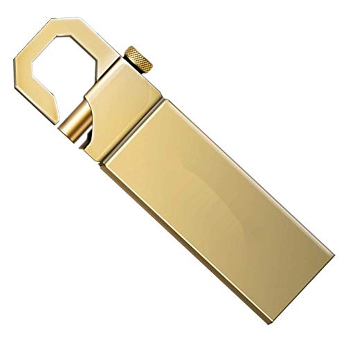 Unidades flash USB de 128 GB/256 GB/512 GB/1 TB/2 TB, impermeable, lápiz de pulgar DriveThumb DriveSticks de metal Jump colores dorados y plateados (512 GB, oro)