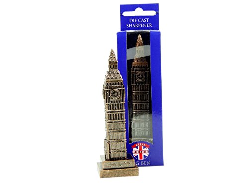 Unique Diecast Die Cast Metal London Big Ben Elizabeth Tower / London Clocktower Parliament Westminster Pencil Sharpener, a Truly Original Souvenir! Souvenir / Speicher / Memoria! Handy, Lovely British UK Collectible Pencil Sharpener Model Big Ben / Londo