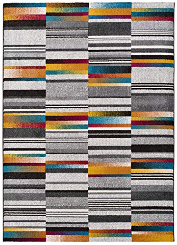 Universal Alfombra Geométrica Anouk Stripes Multicolor, Polipropileno, 120 x 170 cm
