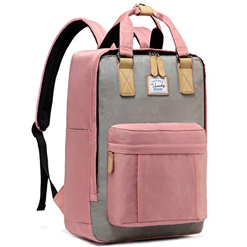 VASCHY Mochila Mujer,Mochilas Escolares Juveniles Adolescentes Vintage Mochila Ordenador Portatil para 15.6 Pulgadas Rosado VASCHY Mochila Mujer,Mochilas Escolares Juveniles Adolescentes Vintage Mochila Ordenador Portatil para 15.6 Pulgadas Rosado