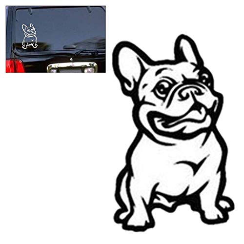 Vosarea Pegatinas Adhesivas Adhesivas de Vinilo Adhesivo para automóvil en Vinilo francés Bulldog Dog Car Sticker (Negro)