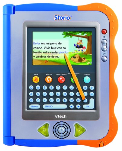 VTech Storio - Tablet educativa para niños, Incluye el Juego Rufus, Color Azul y Naranja (80-115622)