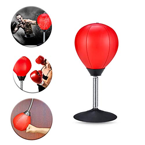 Watenkliy Punchingball mesa de escritorio, pera de boxeo, bola de boxeo para la oficina, para aliviar la frustración y aliviar el estrés, con inflador