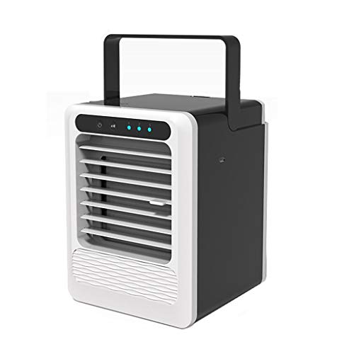 WDX- Mini refrigerador de aire USB mini ventilador de aire acondicionado de escritorio Pantalla LED Tercera velocidad Velocidad de humidificación de la cortina de hielo Funcionamiento silencioso Conve