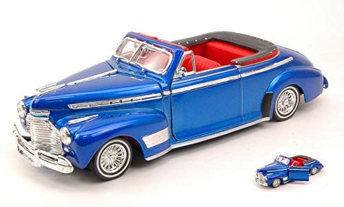 Welly WE4111 Chevrolet Special Deluxe 1941 Metallic Blue 1:24 MODELLINO Die Cast Compatible con