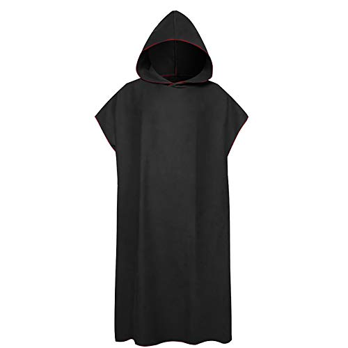 Wilxaw Poncho De Toalla con Capucha, Traje de la Playa, Albornoz para cambiarse de Ropa, Microfibra Surf Traje de Buceo Capa de Secado rápido Toalla de baño cambiante, Adulto Unisex, Negro Wilxaw Poncho De Toalla con Capucha, Traje de la Playa, Albornoz para cambiarse de Ropa, Microfibra Surf Traje de Buceo Capa de Secado rápido Toalla de baño cambiante, Adulto Unisex, Negro