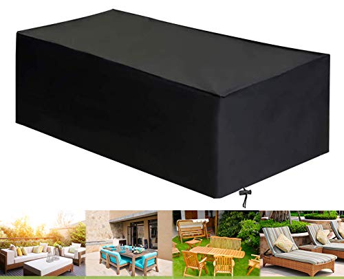 WYYL Funda Mesa Jardin, Cubierta de Muebles de Mesas Rectangular, Impermeable de Exterior, Funda Protectoras Muebles Jardin, Pesado Oxford, Resistente al Polvo, Anti-UV, para Sofa, Mesa