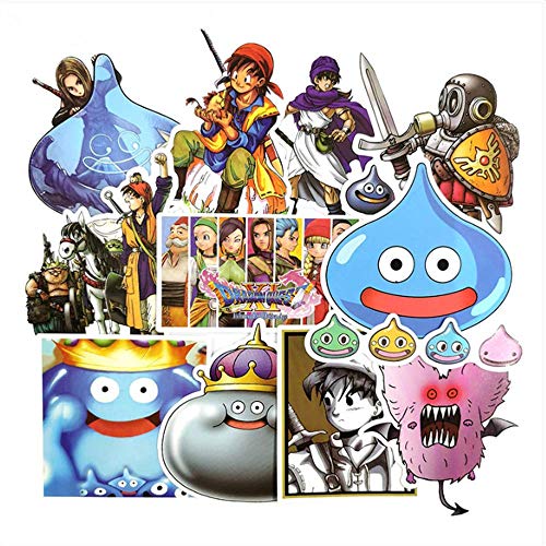 XCVBN Dragon Quest Classic Fashion Graffiti Stickers For Guitar Skateboard Laptop Luggage Bicycle Motorcycle Toy Sticker 17 Pcs/Lot
