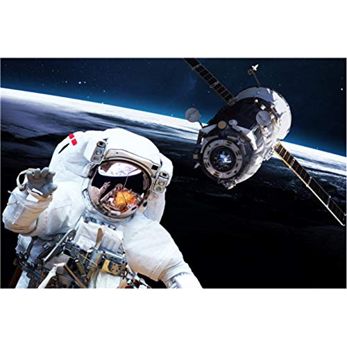 xiemengyangdeshoop Astronauta Espacio Exterior Carteles De Tela De Seda Impresiones De Nave Espacial Planetas Cósmicos Cuadros De Pared Decoración De Habitación De Niño 60X90Cm (Mdl415)