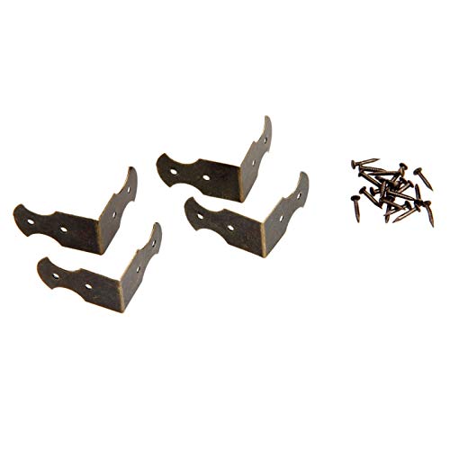 YAYANG Angle Bracket 4 unids Bronce Corner Protectores Decorativos Joyería Caja de Regalo Caja de Madera Pies Decorativas Protector de Esquina para Muebles Durable in Use. (Color : Size 41x41x18mm) YAYANG Angle Bracket 4 unids Bronce Corner Protectores Decorativos Joyería Caja de Regalo Caja de Madera Pies Decorativas Protector de Esquina para Muebles Durable in Use. (Color : Size 41x41x18mm)