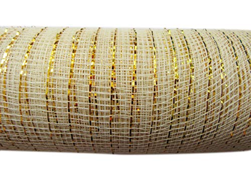 YYCRAFT - Rollo de malla de poliéster con laminado metálico para decoración y manualidades (9,1 m)