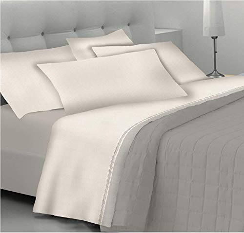 - Goldenhome - Juego completo de sábanas matrimoniales formado por: 2 fundas de almohada + sábana bajera con esquinas elásticas ajustables + sábana encimera
