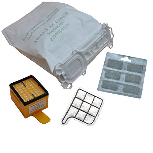 12 bolsas de tela para aspiradoras + filtro higiénico + filtro de protección del motor + 12 piedras aromáticas para Vorwerk - Kobold 135 / 136 / 135SC / VK135 / VK136 12 bolsas de tela para aspiradoras + filtro higiénico + filtro de protección del motor + 12 piedras aromáticas para Vorwerk - Kobold 135 / 136 / 135SC / VK135 / VK136