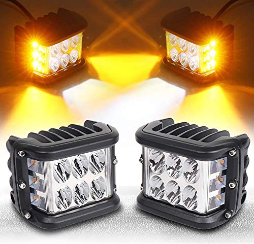 2pcs 3.75 'Dual Side Shooter de doble color, luz antiniebla de conducción Luces de barco Luces de conducción Luz de trabajo LED para camiones, para camión Atv Barco Coche Camión Tren Luz amarilla 2pcs 3.75 'Dual Side Shooter de doble color, luz antiniebla de conducción Luces de barco Luces de conducción Luz de trabajo LED para camiones, para camión Atv Barco Coche Camión Tren Luz amarilla