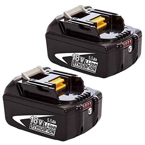 2X BL1860B de Repuesto para Makita Batería 18V BL1860B BL1850 BL1850B BL1830 BL1830B BL1840 BL1815 BL1825 BL1835 BL1845 LXT400 FUNMALL