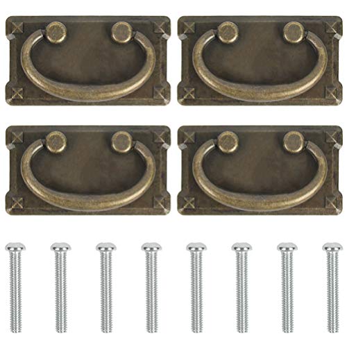 4 tiradores vintage para muebles y cajones de estilo concha, de latón, de estilo antiguo, de hierro, de bronce, para armarios y cajones 4 tiradores vintage para muebles y cajones de estilo concha, de latón, de estilo antiguo, de hierro, de bronce, para armarios y cajones