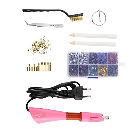 A0ZBZ Kit aplicador de diamantes de imitación Hotfix, herramienta de aplicación de hotfix, varita, juego caliente con puntas de 7 tamaños para cristales, gemas, diamantes de imitación A0ZBZ Kit aplicador de diamantes de imitación Hotfix, herramienta de aplicación de hotfix, varita, juego caliente con puntas de 7 tamaños para cristales, gemas, diamantes de imitación