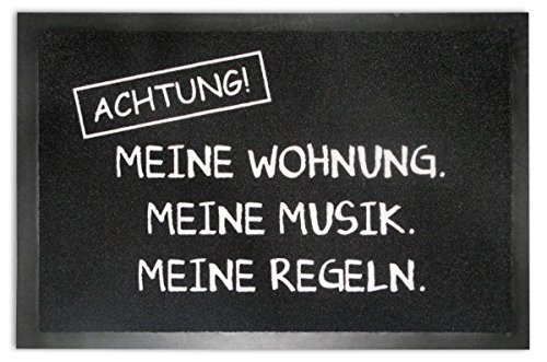 Achtung Fußmatte Meine Musik.Meine Wohnung.Meine